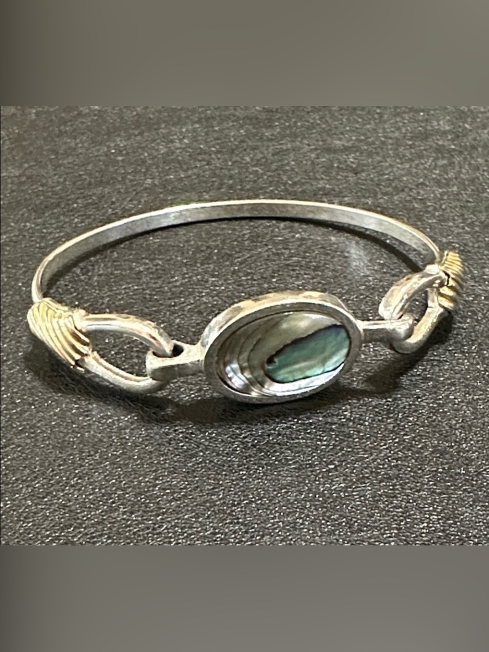 Avon Vintage Abalone Shell Two Tone Bracelet
